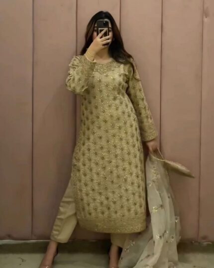 Adorable Georgette With Sequence Work Salwar Suit With Dupatta