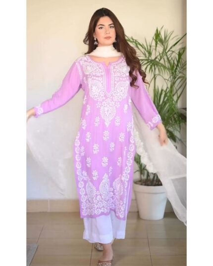 Alluring Rayon Cotton With Cotton Thread Embroidery Work Plazo Suit With Dupatta