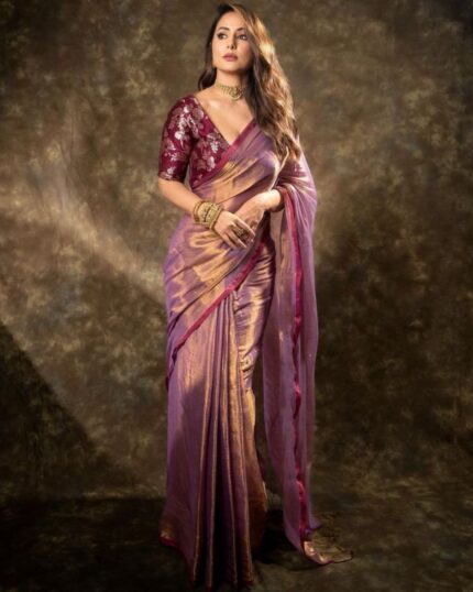 Beautiful Onion Silk Jaquard Weaving Work Saree With Blouse